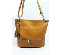 Puccio Pucci TRLBC100214, Borsa di Pelle Womens, Giallo Senape, 30x27x13 cm