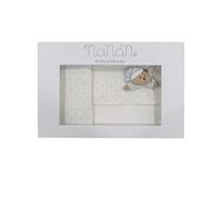 Nanan Set Lenzuola 3pz per Lettino Azzurro - Linea Puccio ''Sei La Mia Stella''