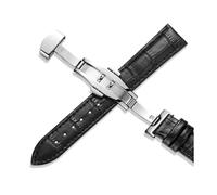 PUCHEN Cinturini in pelle 18mm 20mm 22mm 24mm Cinturino universale per orologi da uomo, Nero, 18mm
