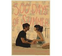 PUCHENGP Poster Del Film D'Epoca 500 Giorni Insieme Dipinto Su Tela Quadro Da Parete Decorazione Per La Casa 50 * 70 Senza Cornice