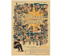 PUCHENGP Poster Del Film D'Epoca 500 Giorni Insieme Dipinto Su Tela Quadro Da Parete Decorazione Per La Casa 50 * 70 Senza Cornice