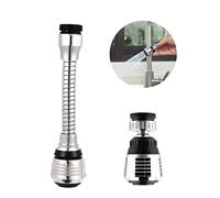 PUCIO Rompigetto Rubinetto Cucina, Abiti lunghi e corti Prolunga Rubinetto, Rubinetto Cucina Rompigetto,360° Rubinetto Rotante Extender, Adattatore Rubinetto per Cucina,Bagno,Argento(15.5cm×3.4cm)