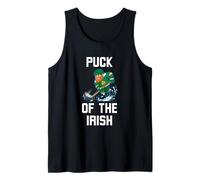 Puck of The Irish Leprechaun Hockey St Patricks Day Divertente Canotta