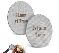 Puck Screen 51 mm, 2 colini per espresso per portafiltro, in acciaio inox, 150 µm