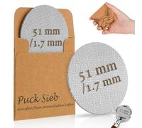 Puck Screen 51 mm, Mellbree di 2 filtri da caffè sinterizzati per caffè espresso, 1,7 mm di spessore, 150 μm, in acciaio inox 316, riutilizzabile, antiruggine