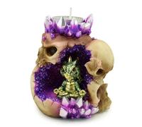 Puckator Baby Dragon Teschio Caverna Porta Tealight In Resina H-11.5cm Gotico