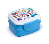 Volkswagen VW T1 Camper Bus Retro Clip Lock Stacked Bento Lunch Box with Cutlery