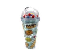 Puckator Bicchierone con Cannuccia e Decorazioni - Dolci Boulangerie - Foodiemals