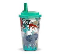 Puckator - Bicchierone Infrangibile con Cannuccia - Animali - Zooniverse