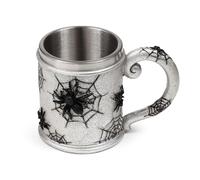 Puckator Boccale Decorativo in Acciaio e Resina con Ragni e Ragnatele