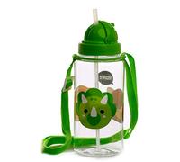 Puckator Borraccia per Bambini con Cannuccia 450ml - Dinosauro - Animali Dolci