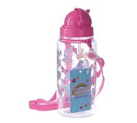 Puckator Borraccia per Bambini con Cannuccia 450ml - Unicorni - Linea Arcobaleno Incantato (BOT09)
