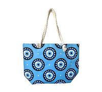 Puckator Borsa Mare - Occhio Greco Rotondo e Mini Pochette con Cerniera - Evil Eye