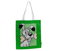 Puckator Borsa shopper riutilizzabile asterix - Idefix, verde, S, retrò, Verde, S, Rétro