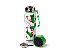 Puckator Bottiglia Termica in Acciaio con Termometro LED - Creeper & TNT - Borraccia Minecraft 450ml - Design a Doppia Parete