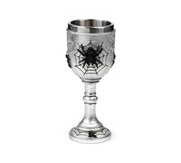 Puckator Calice Decorativo con Ragno e Ragnatela - Acciaio Inossidabile e Resina