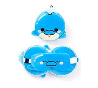 Puckator Cuscino da Viaggio con Maschera Relaxeazzz - Blu il Delfino - Animali Dolci