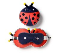 Puckator Cuscino da Viaggio con Maschera Relaxeazzz - Coccinella - Animali Dolci