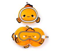 Puckator Cuscino da Viaggio con Maschera Relaxeazzz - Finley il Pesce Pagliaccio