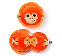 Puckator Cuscino da Viaggio con Maschera Relaxeazzz - Orango Tango - Animali Dolci
