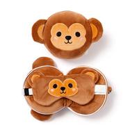 Puckator Cuscino da Viaggio con Maschera - Relaxeazzz - Scimmia - Animali Dolci