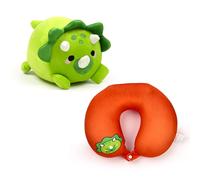 Puckator - Cuscino da Viaggio con Peluche 2 in 1 - Huck il Dinosauro - Swapseazzz