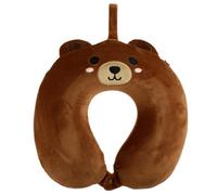 Puckator Cuscino da Viaggio in Memory Foam e Peluche Relaxeazzz - Orso - Animali Dolci