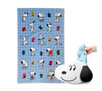 Puckator Cuscino di Peluche con Coperta 2 in 1 - Snoopy & Woodstock - Blankeazzz