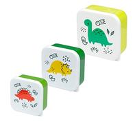 Puckator Dinosauria Jr - Set di 3 contenitori per il pranzo e snack, S/M/L