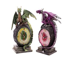 Puckator DRG413 Orologio Geode con Drago Appollaiato