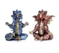Puckator Figurine Dragon Elements-Illumination Yoga Decorative, Vinile Resina, Multicolore, único
