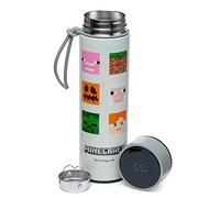 PUCKATOR Flacone con Termometro Facce Minecraft 450Ml