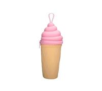 Puckator Foodiemals - Astuccio in silicone a forma di gelato, materiale scolastico, astuccio per matite, grande capacità, astuccio con cerniera, articoli essenziali per l'ufficio, astuccio carino,