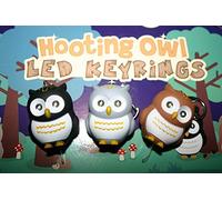 Puckator Hooting Owl Portachiavi LED con suono - Portachiavi da uomo - Portachiavi da uomo - Piccoli giocattoli per scatole misteriose - Piccoli regali per bambini - Portachiavi carino - Portachiavi