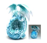Puckator Ice Cave Dragon LED Crystal Scultura Resina Blu Nuovo Con Scatola