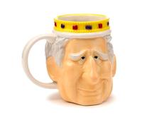 Puckator - King Charles III - Tazza in ceramica a forma di testa di Re Carlo III, MUG432