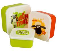 Puckator LBOX30, Set di 3 Contenitori per Alimenti - Shaun, Vita da Pecora