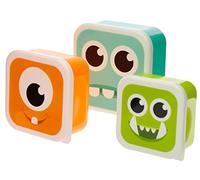 Puckator LBOX36, Set di 3 Contenitori per Alimenti - Mostri