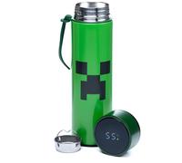Puckator Minecraft Termometro Digitale Bottiglia Termica 450 ml Verde