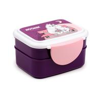 Puckator Moomin Lunch Box Pranzo 3 Scomparti Clip Lock Rosa Con Posate