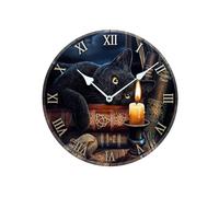 Puckator Orologio Gatto Nero con Candela - Lisa Parker 30 cm