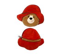 Puckator Paddington Bear - Mini portamonete da donna e donna, sottile, portamonete da uomo, porta carte di credito con cerniera, piccolo portafoglio per contanti, Multicolore, Borsa in peluche Velboa