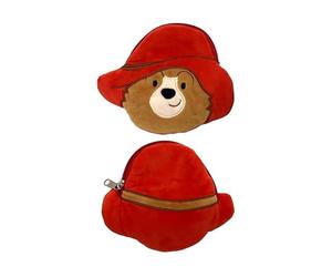 Puckator Paddington Bear - Mini portamonete da donna e donna, sottile, portamonete da uomo, porta carte di credito con cerniera, piccolo portafoglio per contanti, Multicolore, Borsa in peluche Velboa