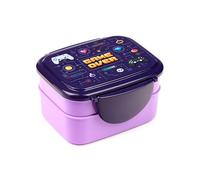 Puckator Porta Pranzo Bento con Posate e Chiusura a Clip - Game Over