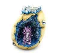 Puckator Portacandela - Baby Drago degli Elementi - Uovo con Cristalli