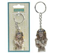 Puckator - Portachiavi in resina egiziana, mista, lunghezza totale 11 cm, altezza mummia 5 cm, larghezza 2,5 cm, profondità 1,5 cm