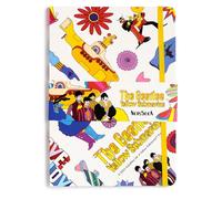 Puckator Quaderno A5 a Righe in Carta Riciclata - Yellow Submarine, Beatles - Bianco