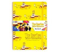 Puckator Quaderno A5 a Righe in Carta Riciclata - Yellow Submarine, Beatles - Giallo