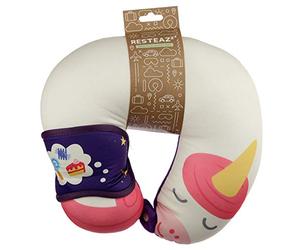 Puckator Set Cuscino da Viaggio e Maschera Relaxeazzz - Unicorno