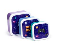 Puckator Set da 3 Lunchbox Impilabili Gaming BPA Free, 1,1 L, Multicolore